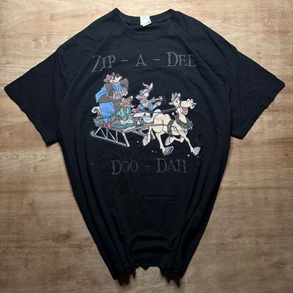 Disney Splash Mountain Zip-A-Dee-Doo-Dah Graphic T Shirt Black XL